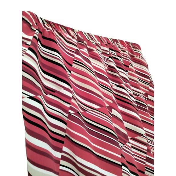 Notations Womens Elastic Waist Striped Ruffle Hem Lightweight Skirt Size 2X - Picture 3 of 7